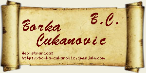 Borka Čukanović vizit kartica